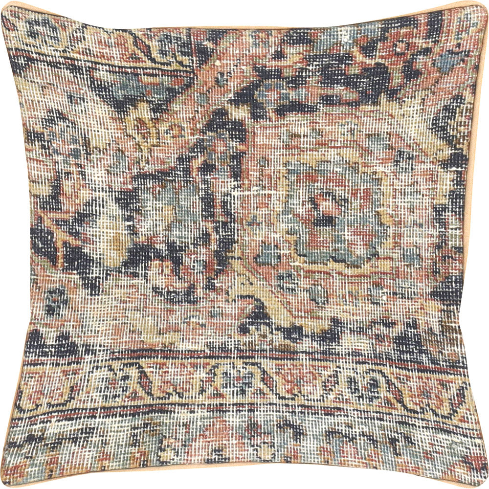 Vintage Persian Tabriz Pillow - 16" x 16"