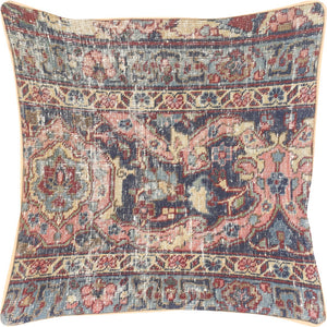 Vintage Persian Tabriz Pillow - 20" x 20" - 522146