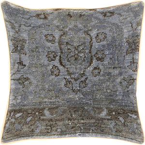 Vintage Persian Tabriz Pillow - 18" x 18" - 522153