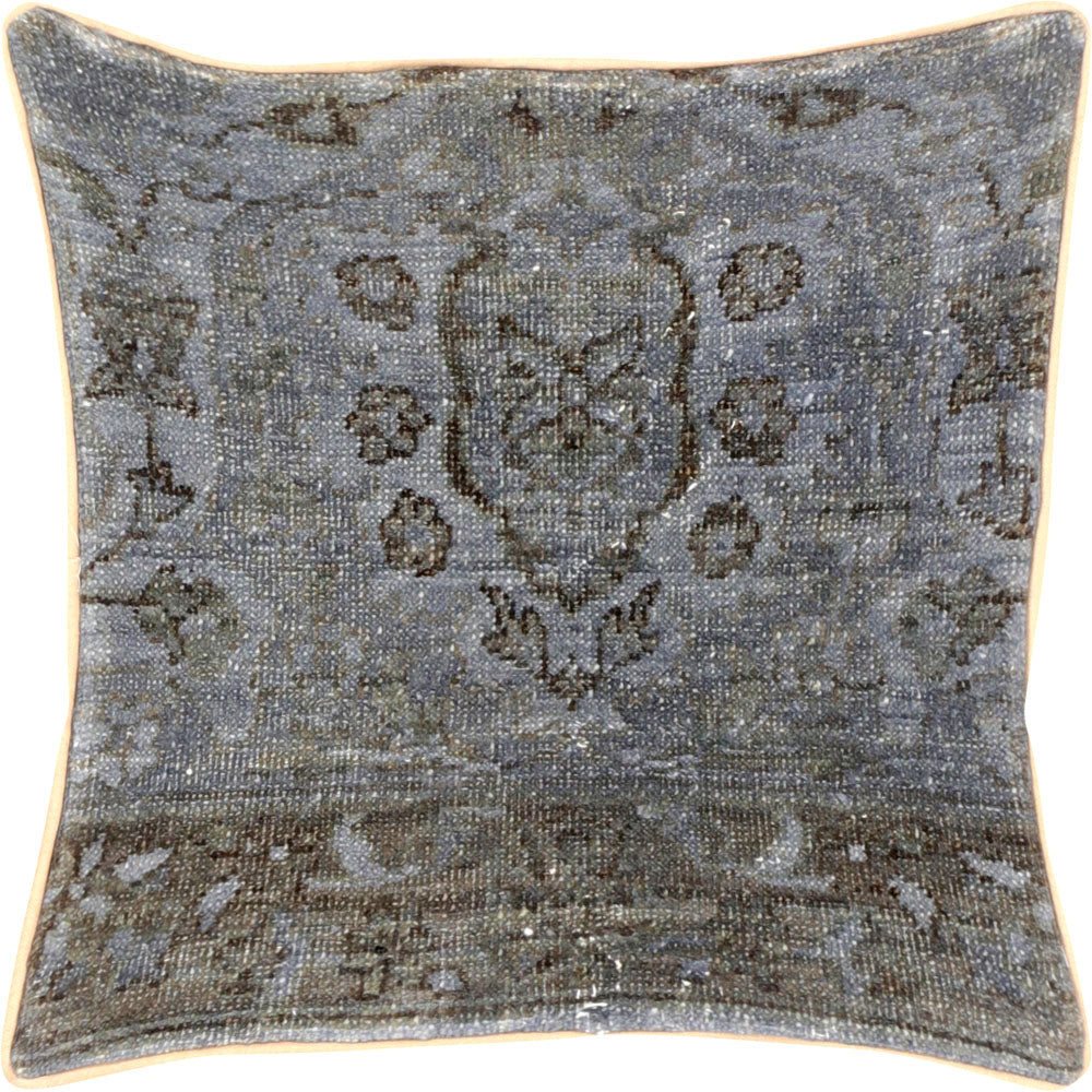 Vintage Persian Tabriz Pillow - 18" x 18"