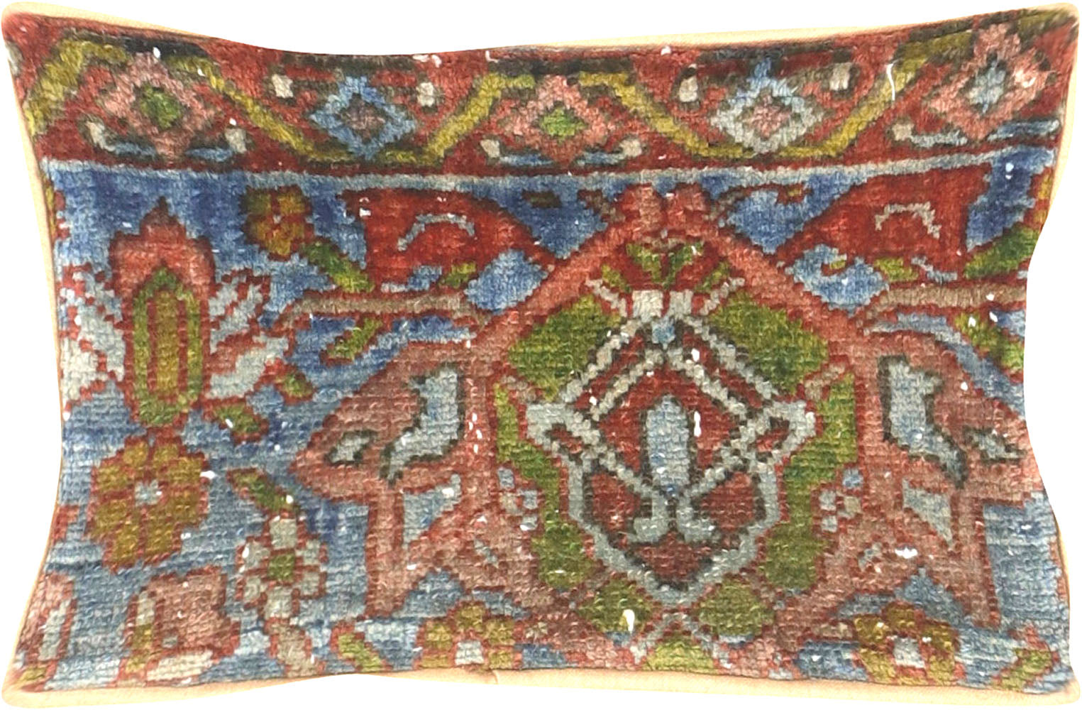 Vintage Persian Tabriz Pillow - 10" x 16"