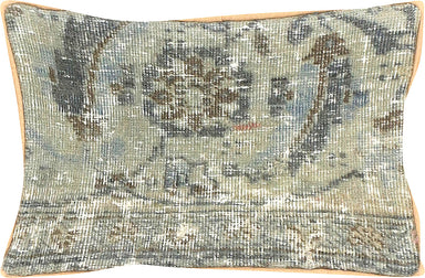 Vintage Persian Kerman Pillow - 10" x 16"