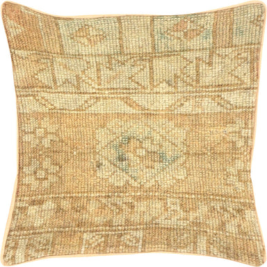 Vintage Turkish Oushak Pillow - 14" x 14"