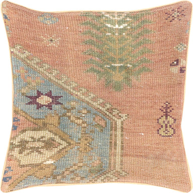 Vintage Turkish Oushak Pillow - 16" x 16"