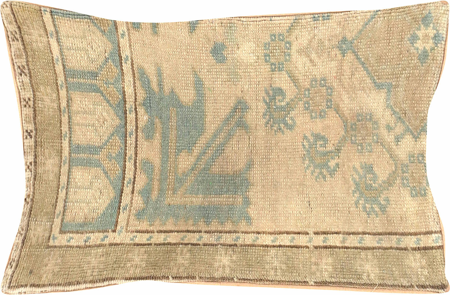 Vintage Turkish Oushak Pillow - 12" x 24"