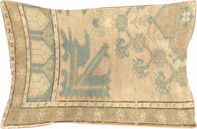 Vintage Turkish Oushak Pillow - 12" x 24"