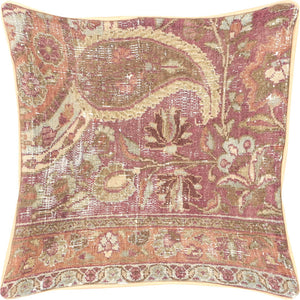 Vintage Persian Meshed Pillow - 18" x 18" - 522195