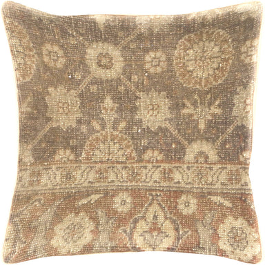 Vintage Turkish Oushak Pillow - 18" x 18"