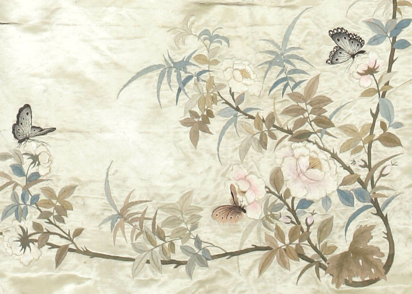 Semi Antique Cantonese Silk Tapestry - 4' x 6'