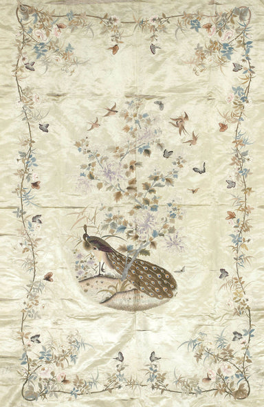 Semi Antique Cantonese Silk Tapestry - 4' x 6'