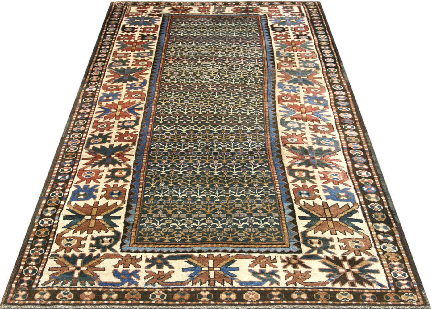 Antique Caucasian Karabagh Rug - 4'3" x 7'8"