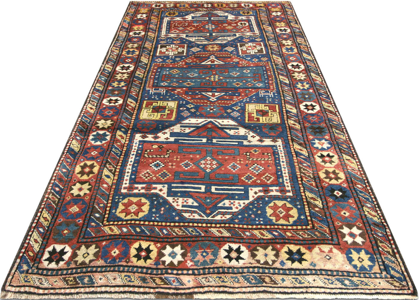 Antique Caucasian Karabagh Rug - 4'3" x 8'6"