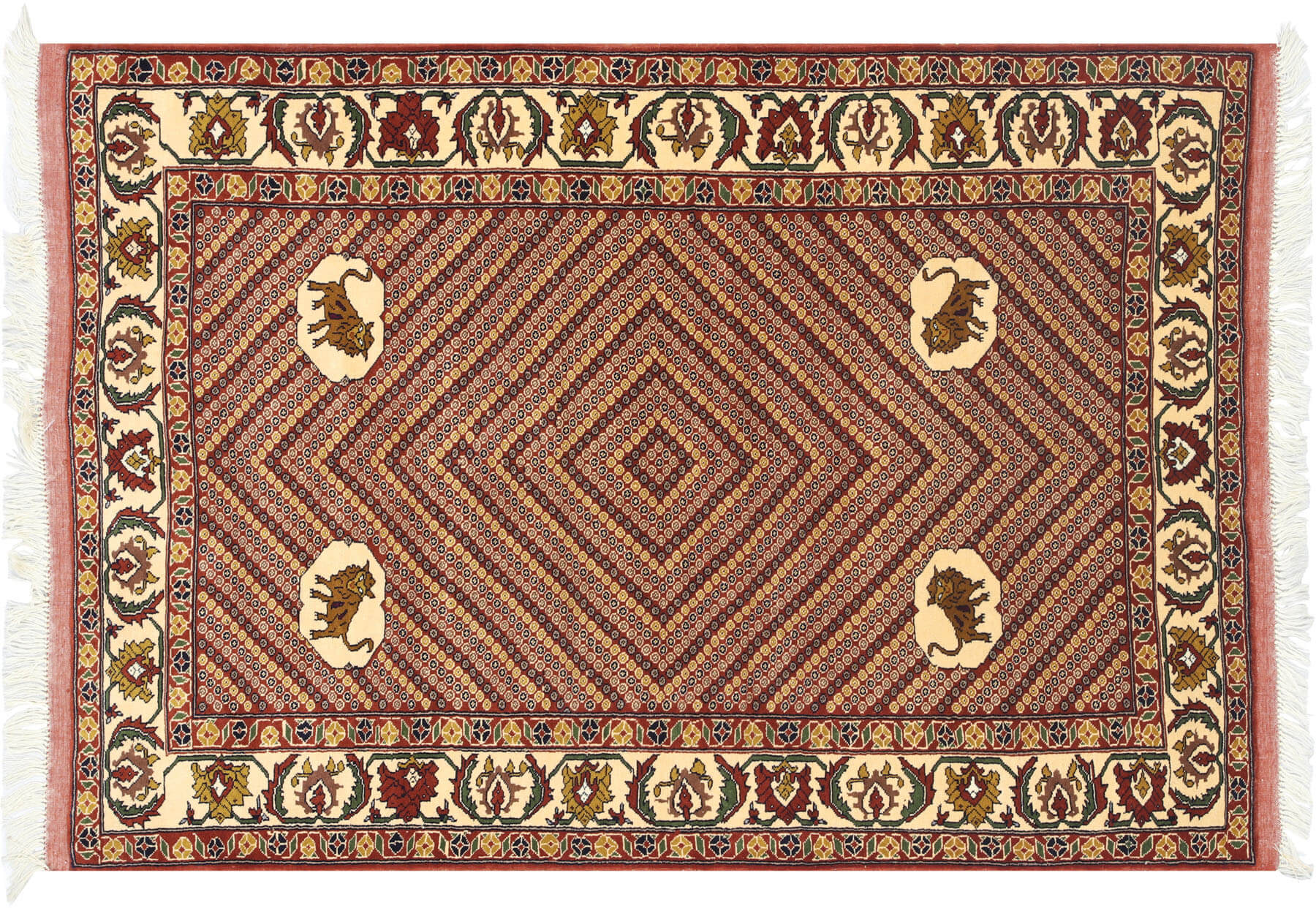 Vintage Persian Shiraz Rug - 4' x 6'