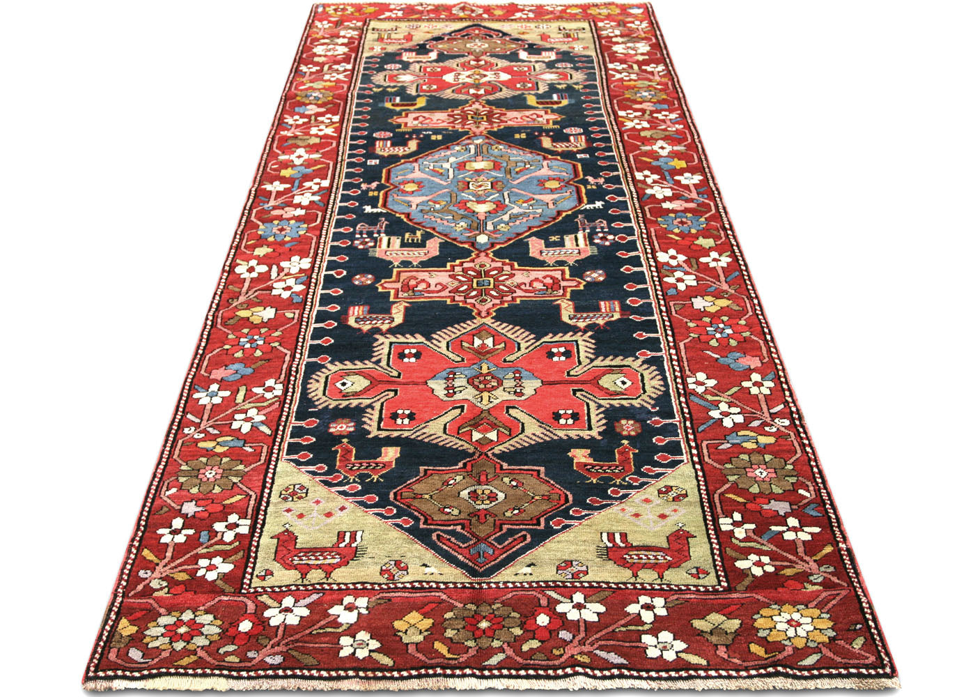 Antique Caucasian Karabagh Rug - 4'9" x 9'10"