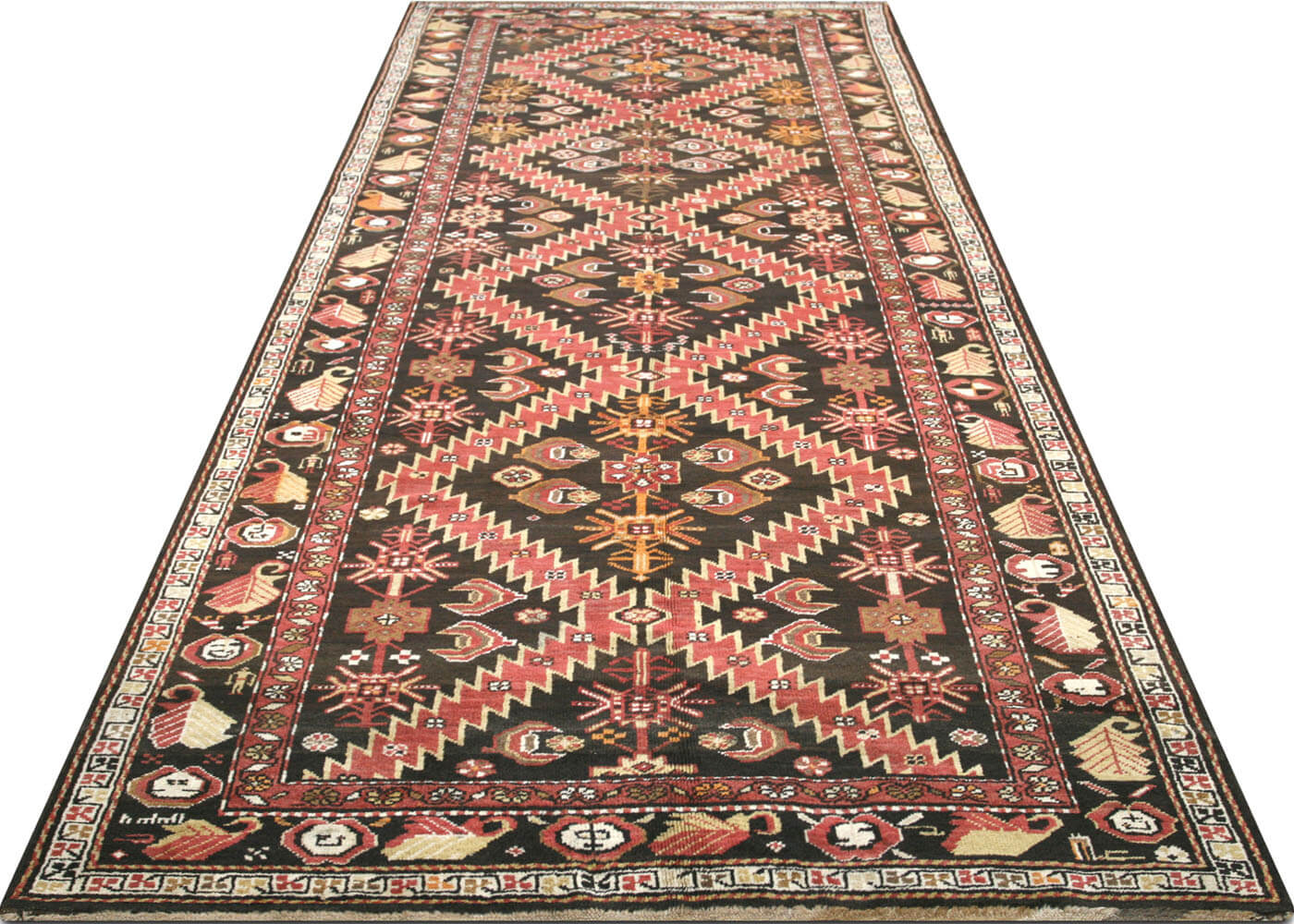 Antique Caucasian Karabagh Rug - 5'7" x 14'3"