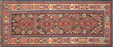 Antique Caucasian Kilim - 6'5" x 14'8"