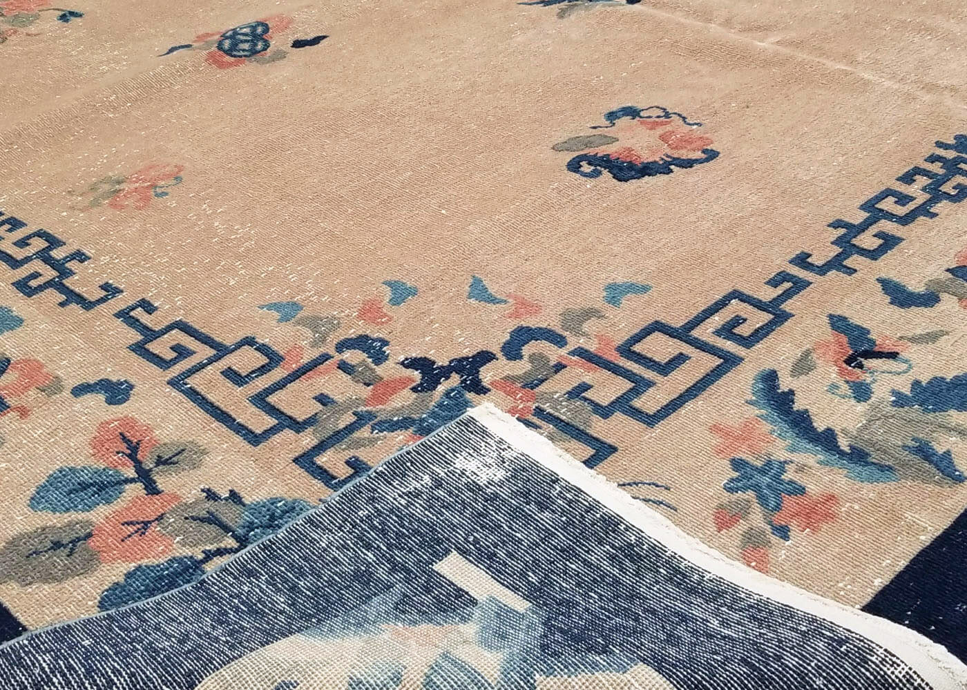 Semi Antique Chinese Art Deco Rug - 8'11" x 11'9"