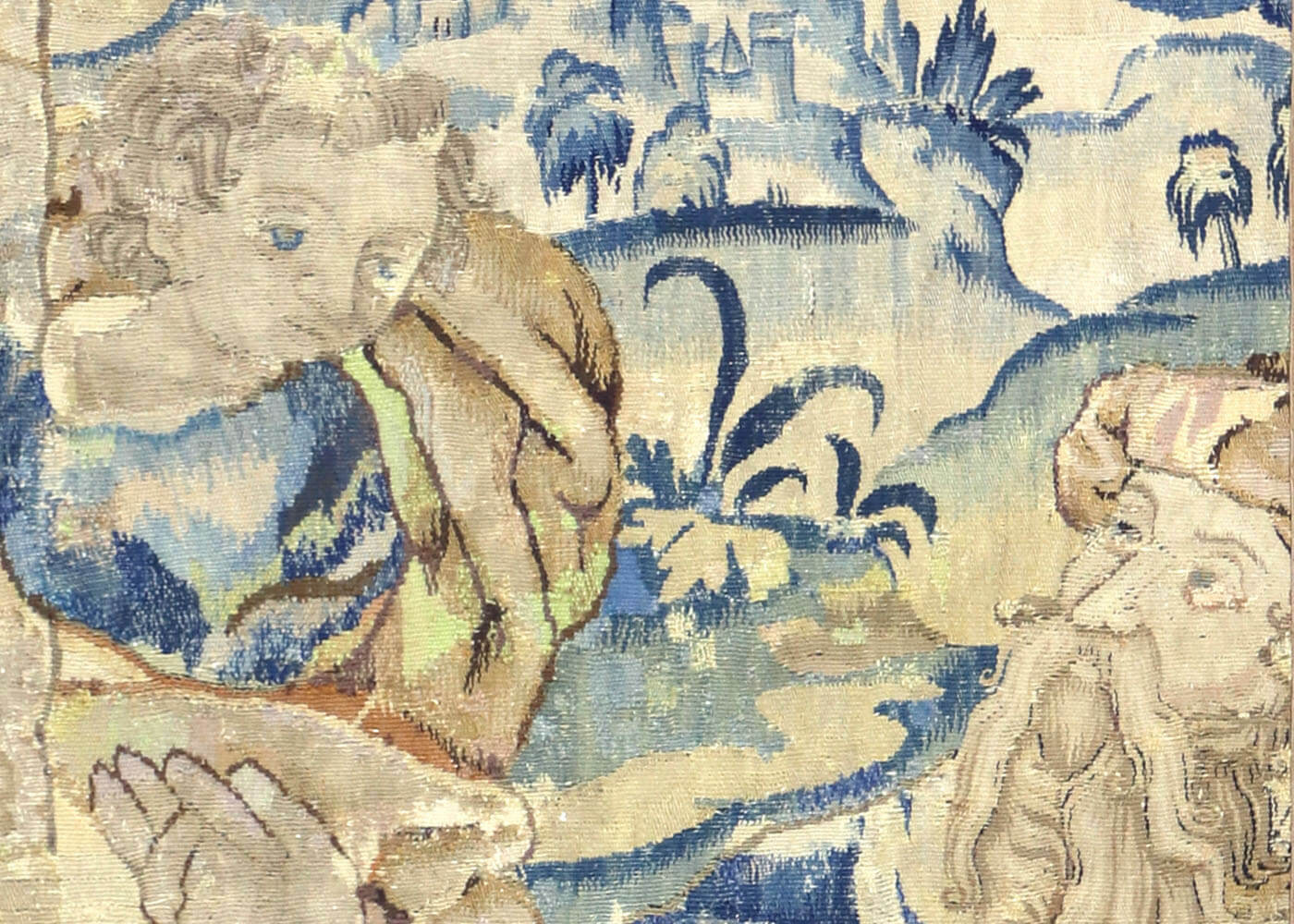 Antique Flemish Tapestry - 4'2" x 4'1"